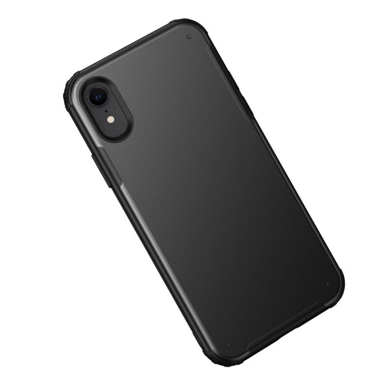 Deksel iPhone XR Svart Hybrid Silikonfelgdesign