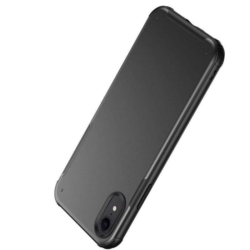 Deksel iPhone XR Svart Hybrid Silikonfelgdesign