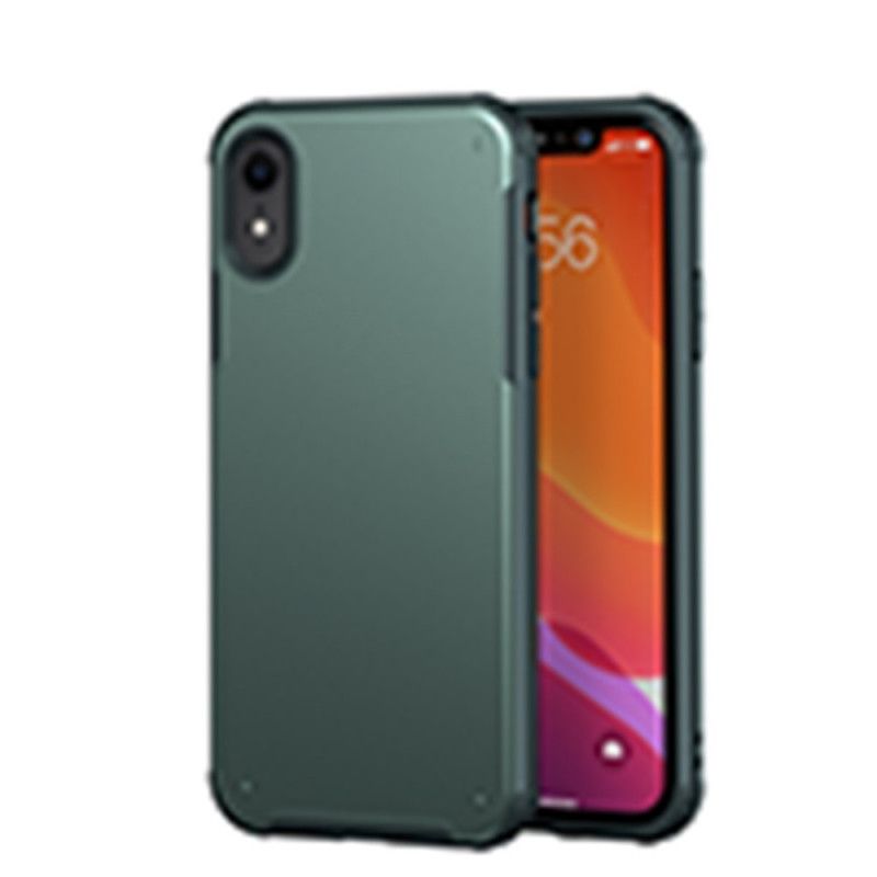 Deksel iPhone XR Svart Hybrid Silikonfelgdesign