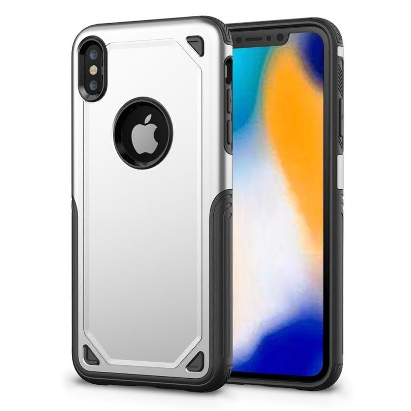 Deksel iPhone XR Svart Premium Metalleffekt Anti-fall