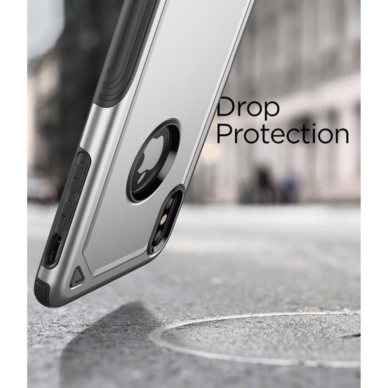 Deksel iPhone XR Svart Premium Metalleffekt Anti-fall