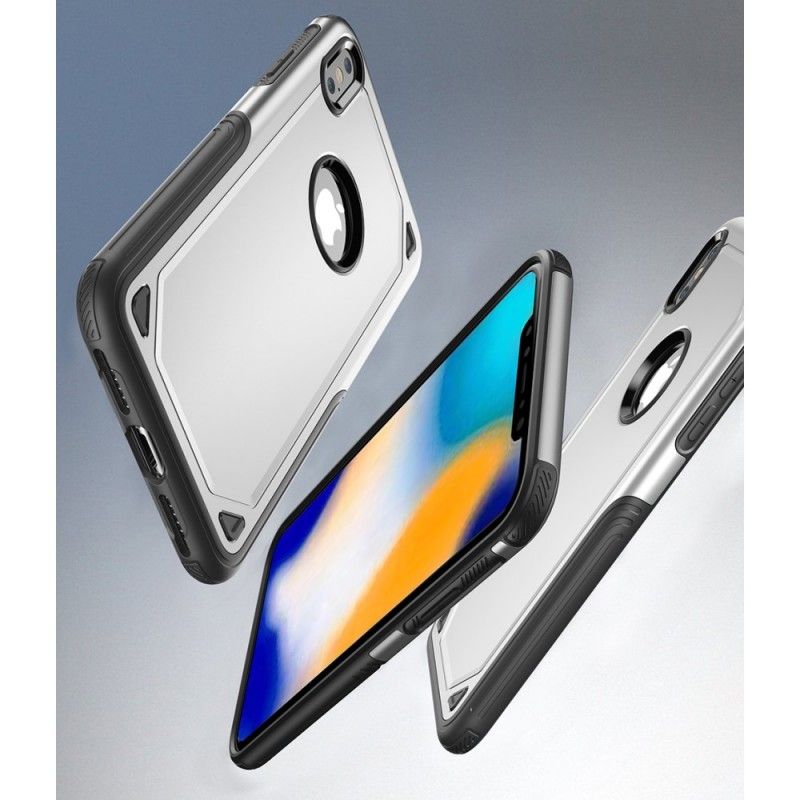 Deksel iPhone XR Svart Premium Metalleffekt Anti-fall