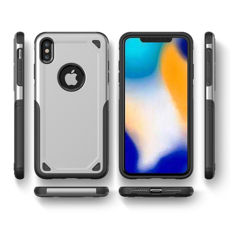 Deksel iPhone XR Svart Premium Metalleffekt Anti-fall