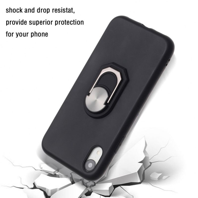 Deksel iPhone XR Svart Premium Ring Hybrid