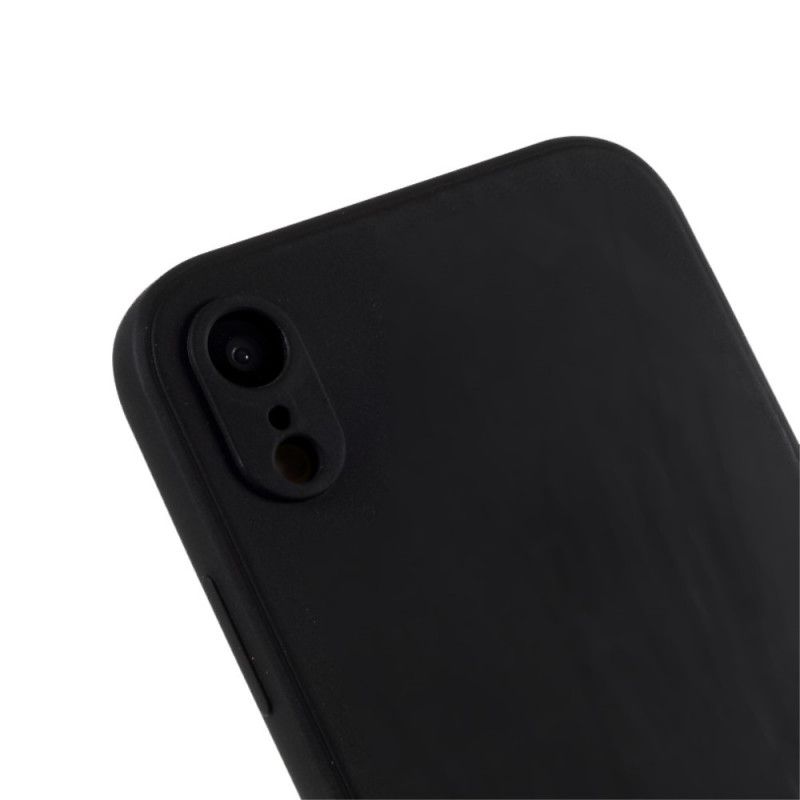 Deksel iPhone XR Svart Ren Fargematte Silikon