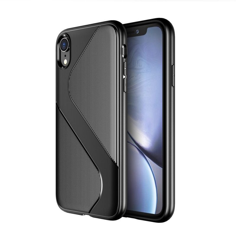 Deksel iPhone XR Svart S Strukturert Design Beskyttelse