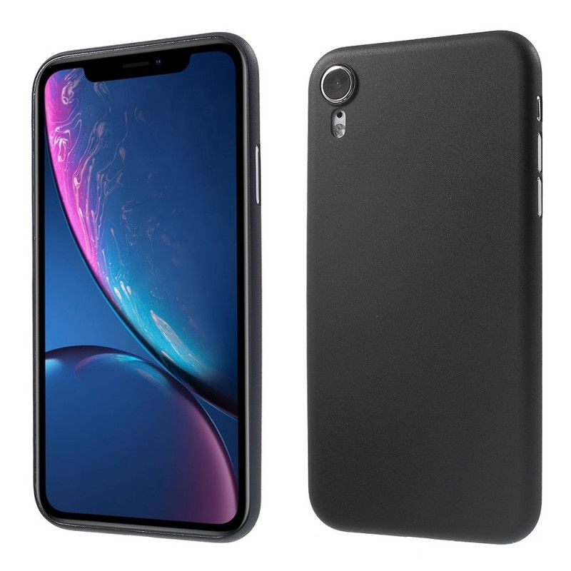 Deksel iPhone XR Svart Ultrafin Matt Anti-fall