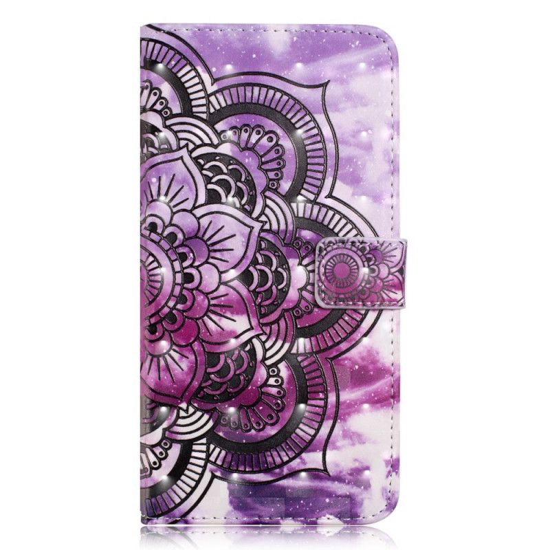 Folio Deksel iPhone XR Lilla Mandala Anti-fall