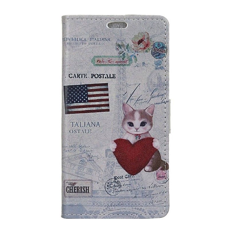 Folio Deksel iPhone XR Omreisende Katt Beskyttelse