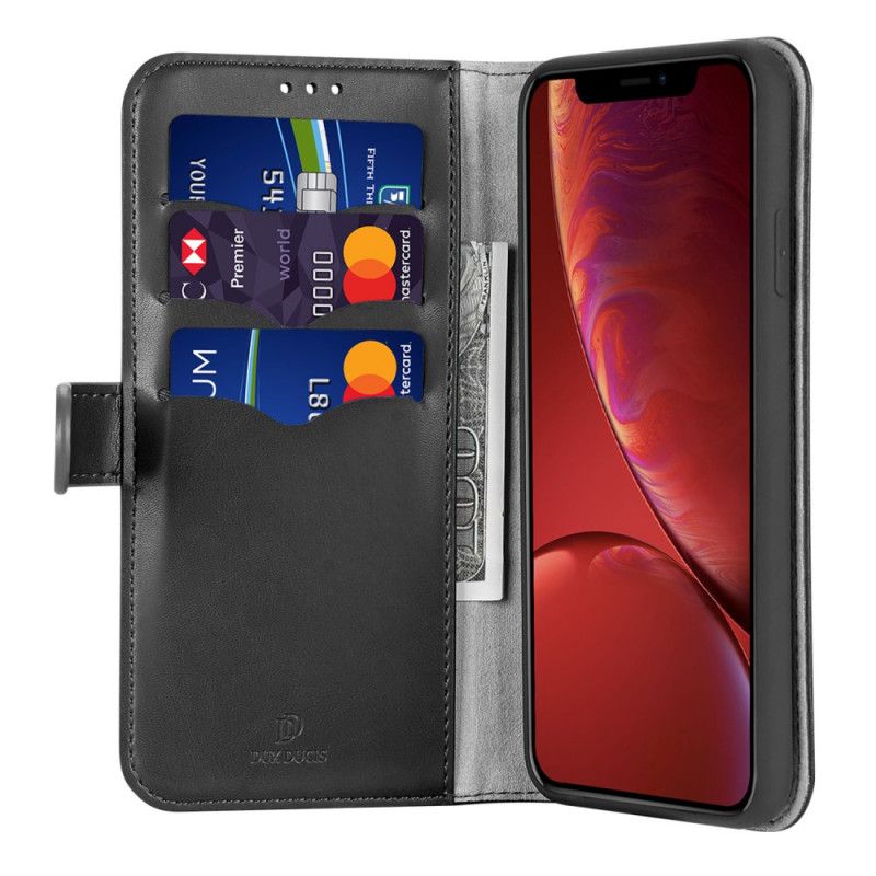 Folio Deksel iPhone XR Svart Kado-Serien Dux Ducis Anti-fall