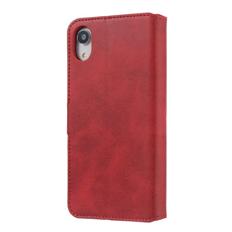 Folio Deksel iPhone XR Svart Retro Matt Skinneffekt Anti-fall