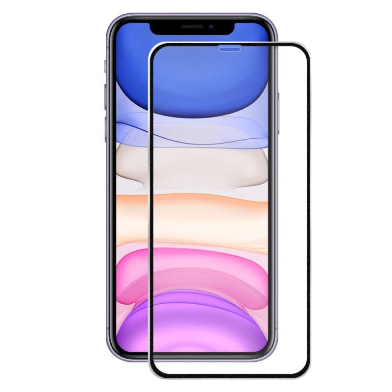 Herdet Glasssett For iPhone XR Svart Hatprinseskjerm Og Linse