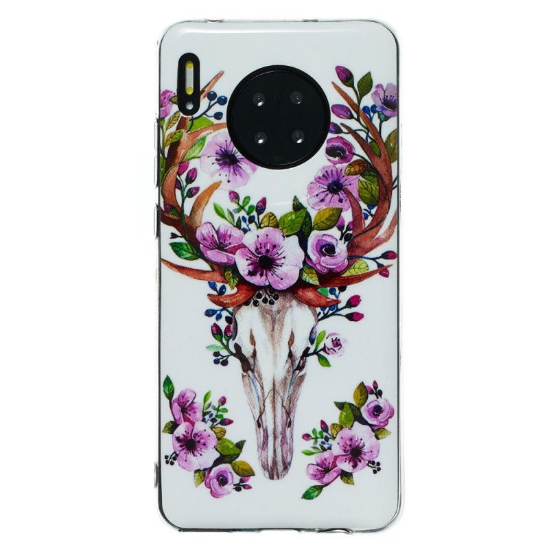 Deksel for Huawei Mate 30 Pro Fluorescerende Blomsterelg