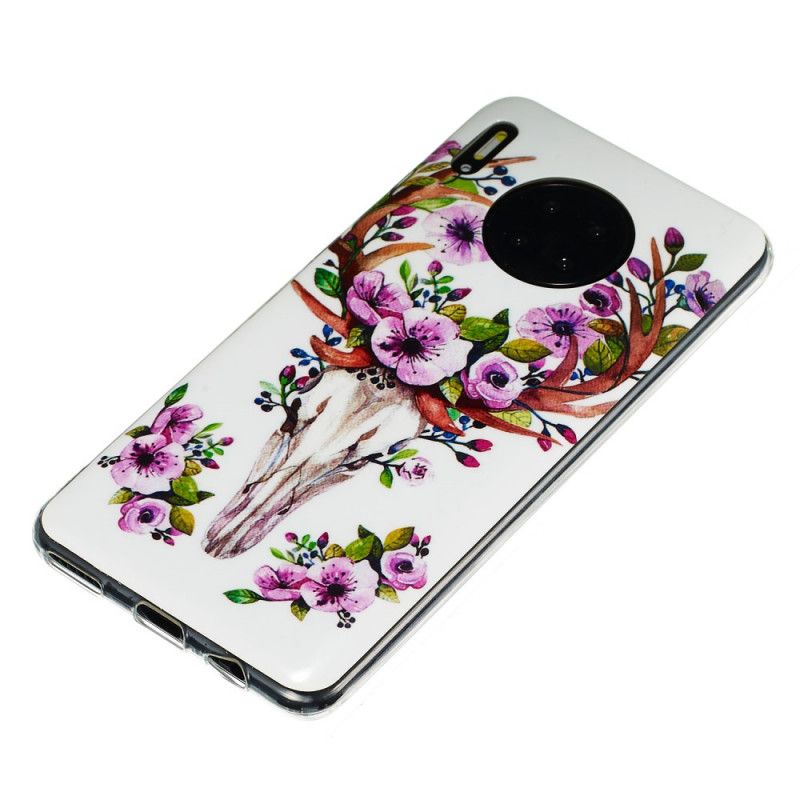 Deksel for Huawei Mate 30 Pro Fluorescerende Blomsterelg