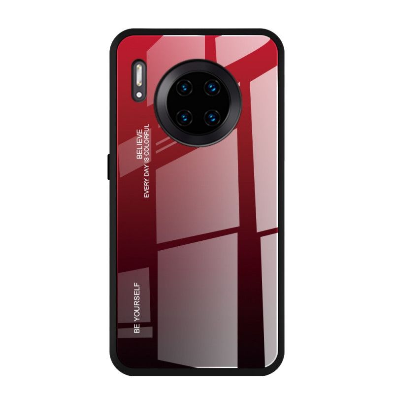 Deksel for Huawei Mate 30 Pro Rød Vær Deg Selv Herdet Glass