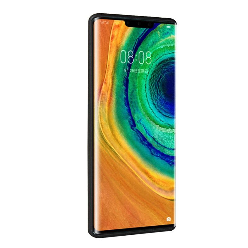 Deksel for Huawei Mate 30 Pro Svart Dobbeltkortholder I Skinntekstur