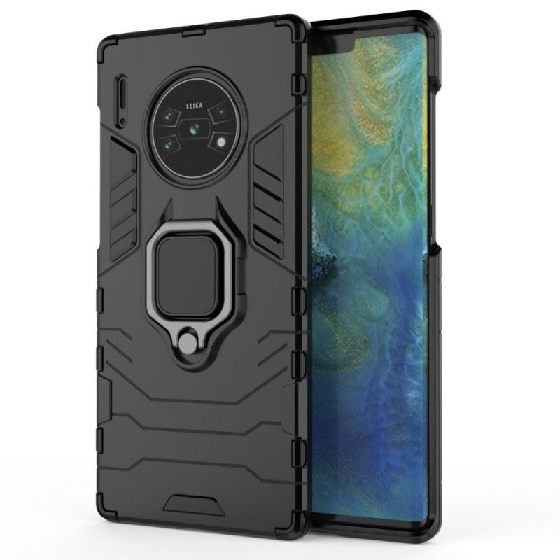 Deksel Huawei Mate 30 Pro Svart Motstandsdyktig Ring Anti-fall