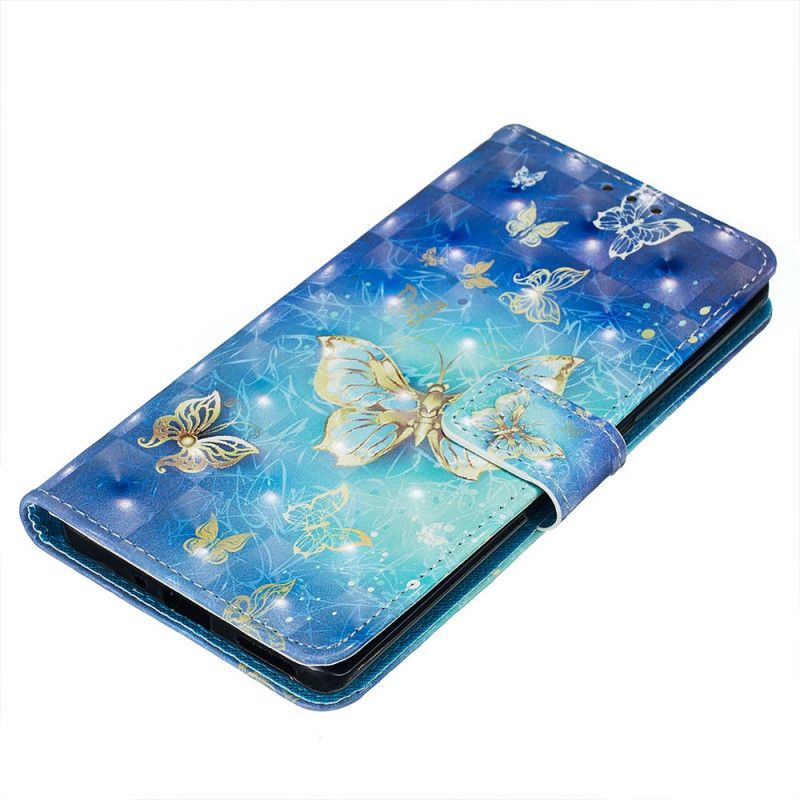 Folio Deksel for Huawei Mate 30 Pro Gyldne Sommerfugler