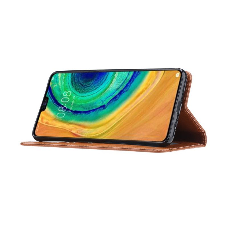 Folio Deksel Huawei Mate 30 Pro Svart Kortholder I Imitert Skinn