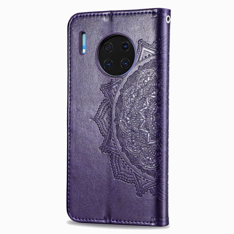 Folio Deksel Huawei Mate 30 Pro Svart Middelaldrende Mandala