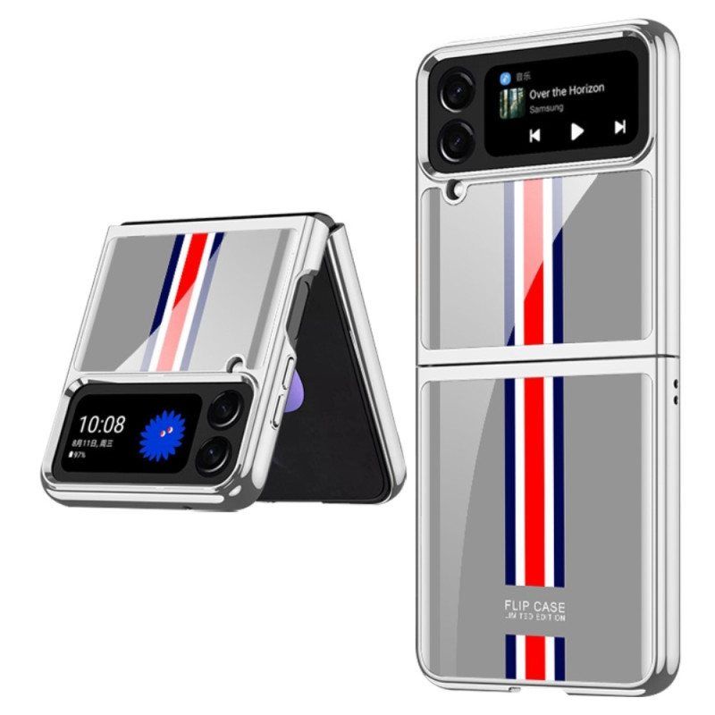 Deksel Til Samsung Galaxy Z Flip 4 Folio Deksel Gkk Tricolor Herdet Glass