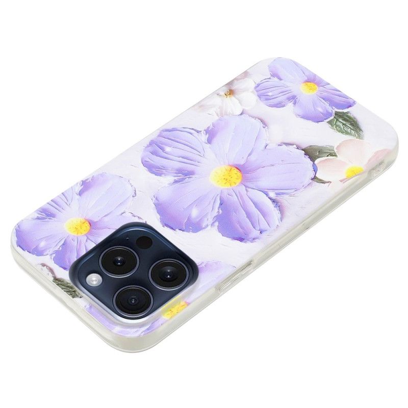 Deksel iPhone 16 Pro Max Mobildeksel Lilla Blomster