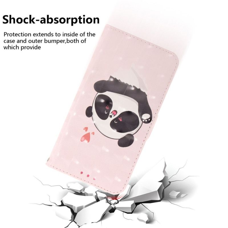 Folio Deksel iPhone 16 Pro Max Panda Love Med Stropp