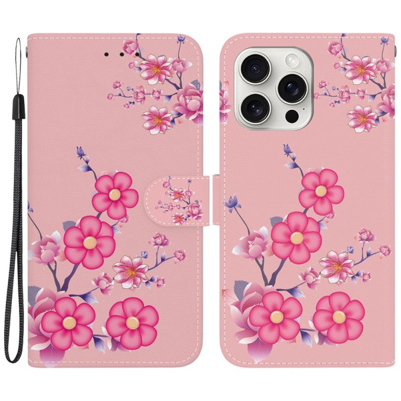 Folio Deksel iPhone 16 Pro Max Sakura-rem