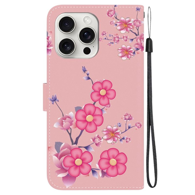 Folio Deksel iPhone 16 Pro Max Sakura-rem