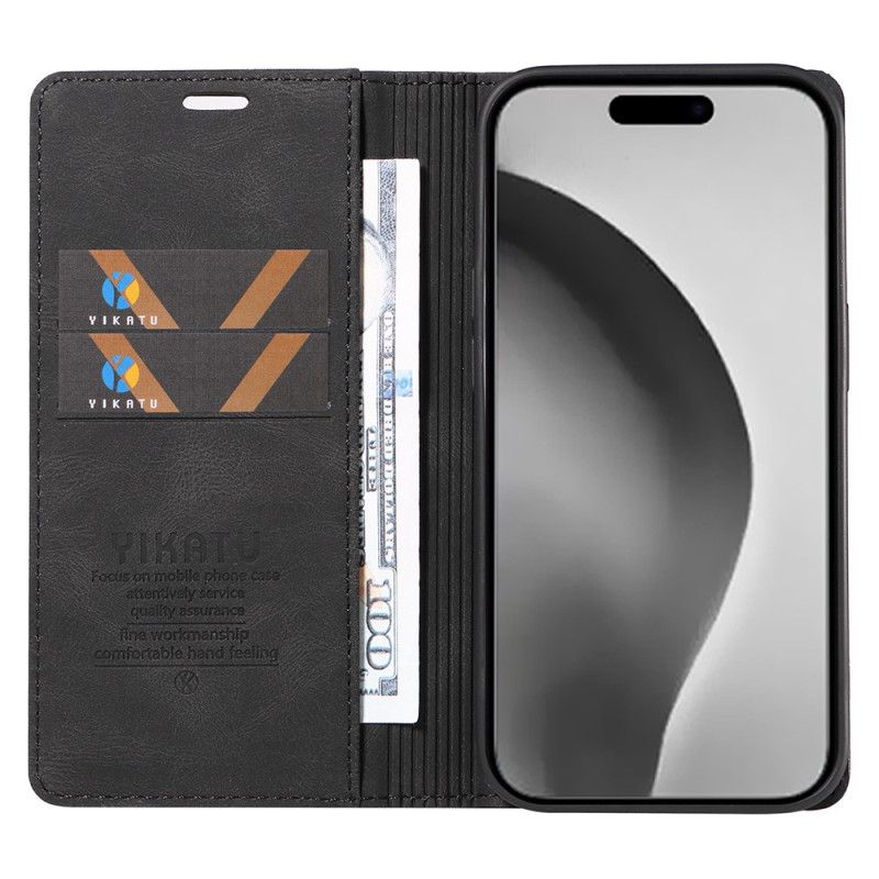 Folio Deksel iPhone 16 Pro Max Yikatu Semsket Skinneffekt