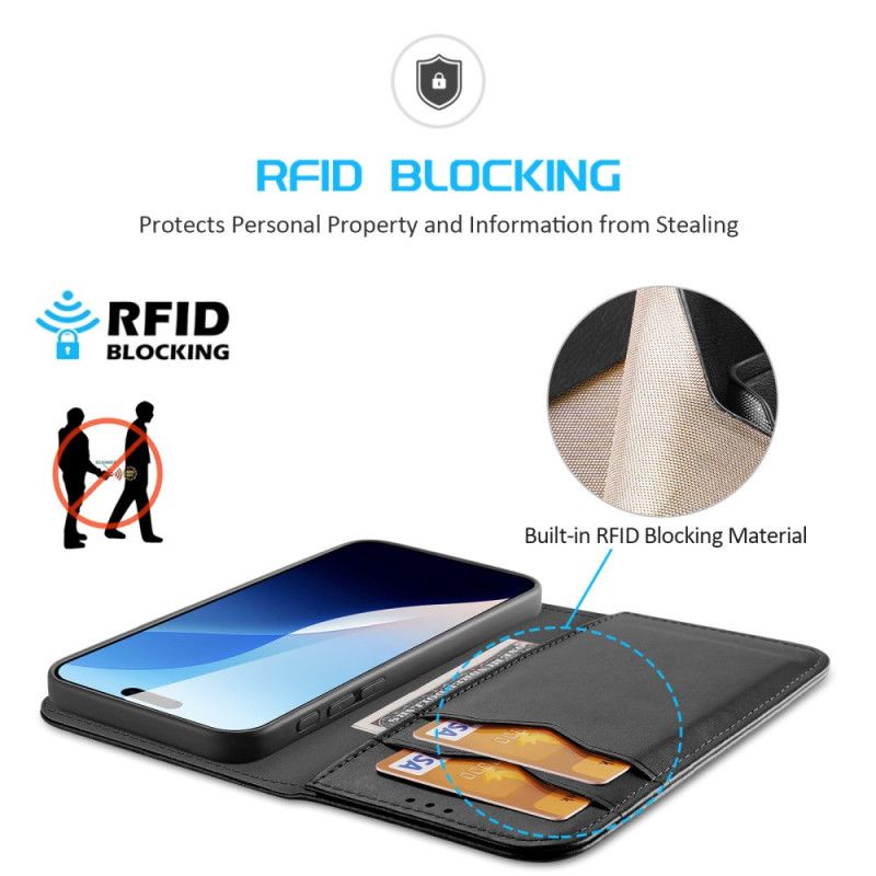 Folio Deksel Til iPhone 16 Pro Max Rfid Blokkering Hivo Series Dux Ducis