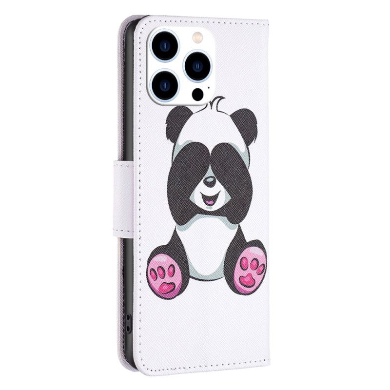 Lærdeksel Folio Deksel iPhone 16 Pro Max Panda