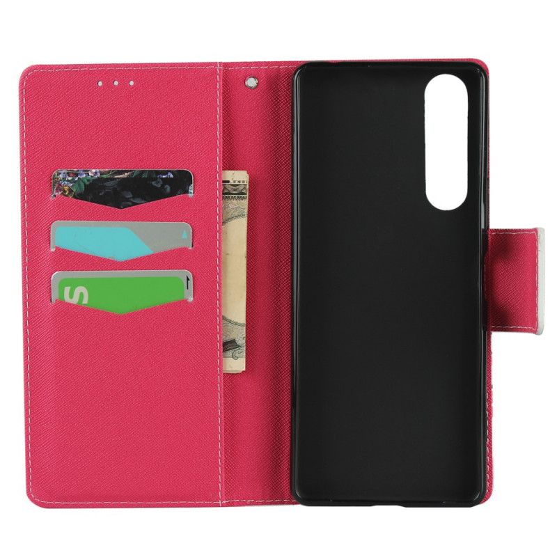 Folio Deksel Sony Xperia 1 II Magenta Stropper