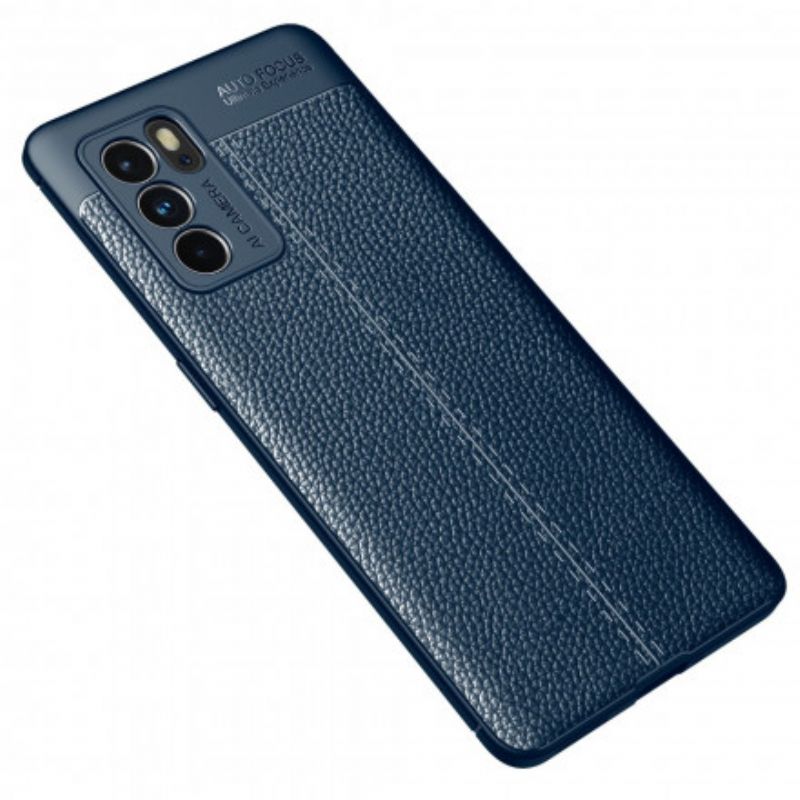 Deksel Oppo Reno 6 Pro 5g Mobildeksel Litchi-skinneffekt