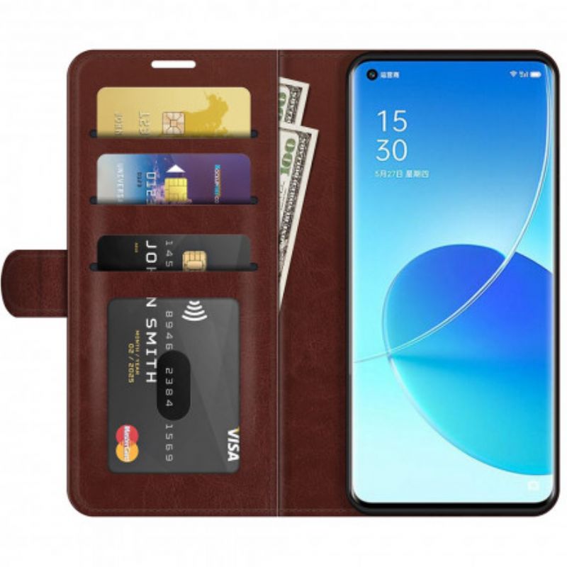 Folio Deksel Til Oppo Reno 6 Pro 5g Faux Leather Ultra