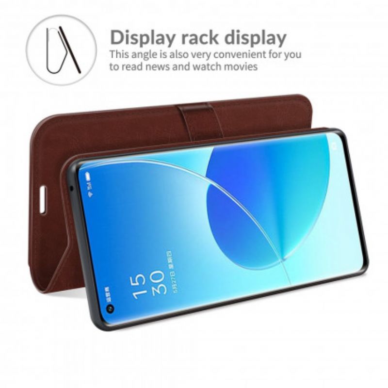 Folio Deksel Til Oppo Reno 6 Pro 5g Faux Leather Ultra