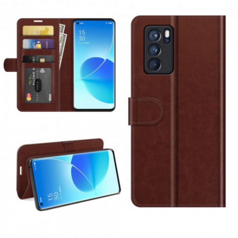 Folio Deksel Til Oppo Reno 6 Pro 5g Faux Leather Ultra