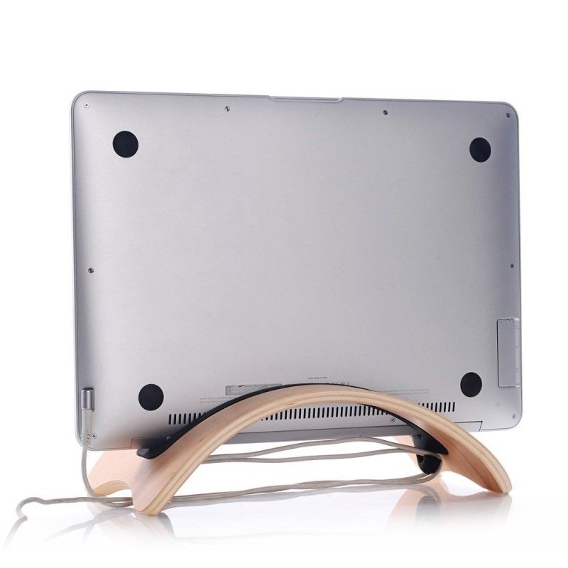 Bookarc Natural Wood Holder For Macbook