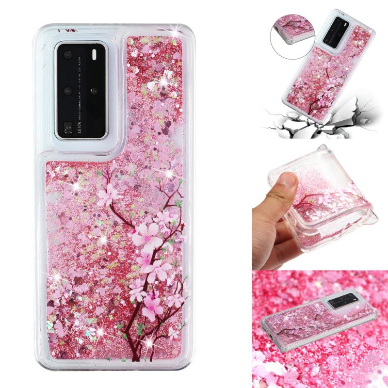 Deksel for Huawei P40 Pro Glittertre