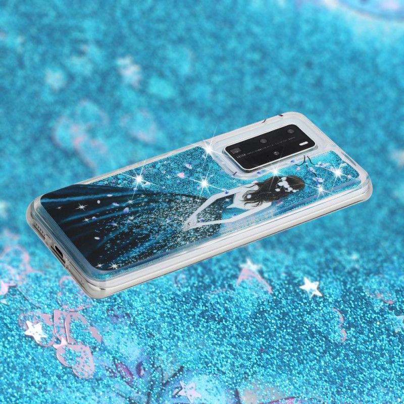 Deksel for Huawei P40 Pro Kvinne Med Glitter