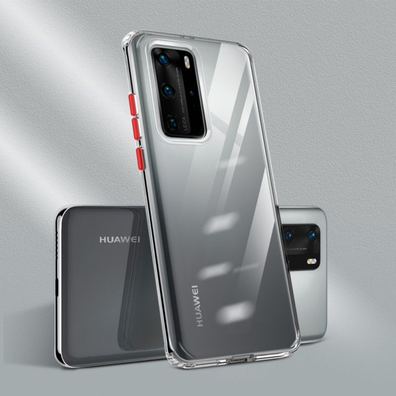 Deksel for Huawei P40 Pro Svart Gjennomsiktige Fargede Knapper