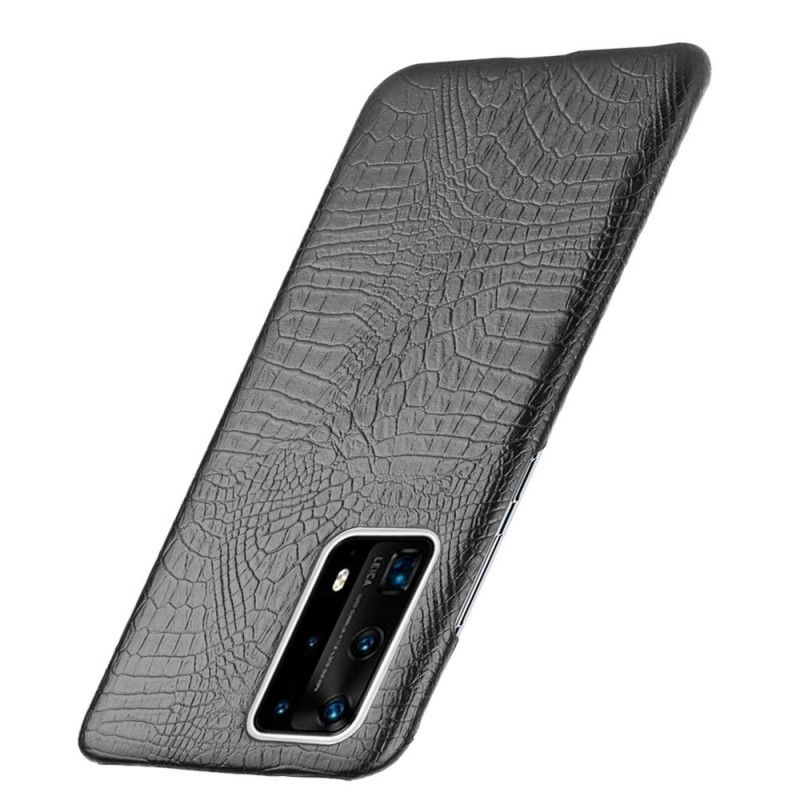 Deksel for Huawei P40 Pro Svart Krokodillehudeffekt