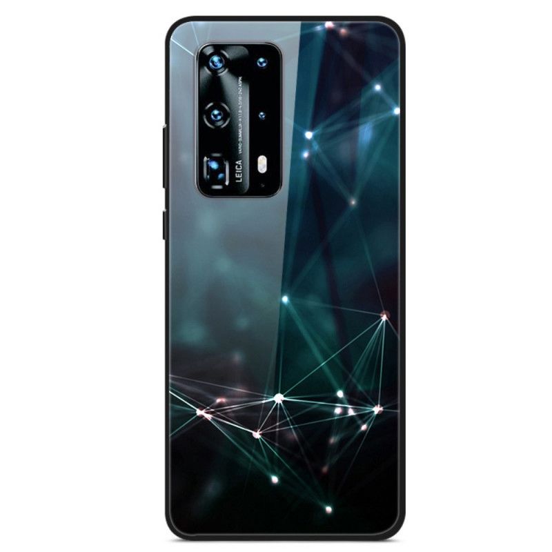 Deksel Huawei P40 Pro Abstrakte Farger I Herdet Glass