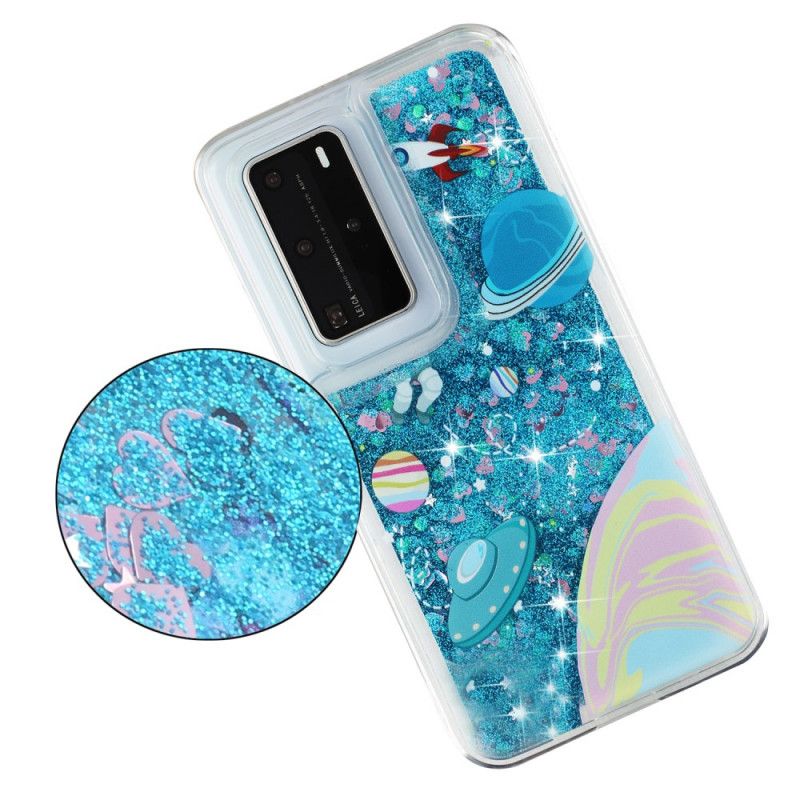 Deksel Huawei P40 Pro Glitterplass Anti-fall