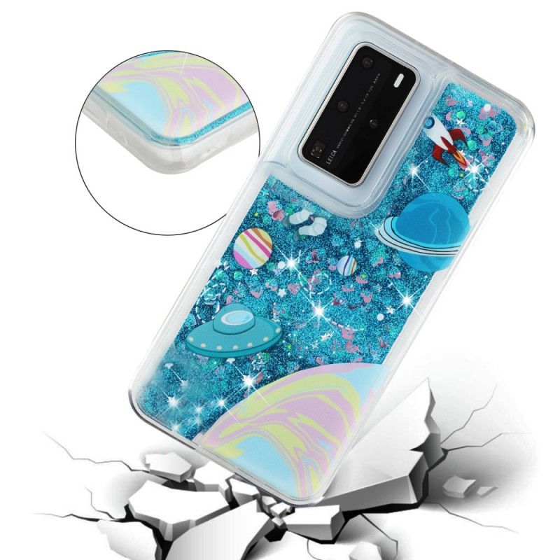 Deksel Huawei P40 Pro Glitterplass Anti-fall