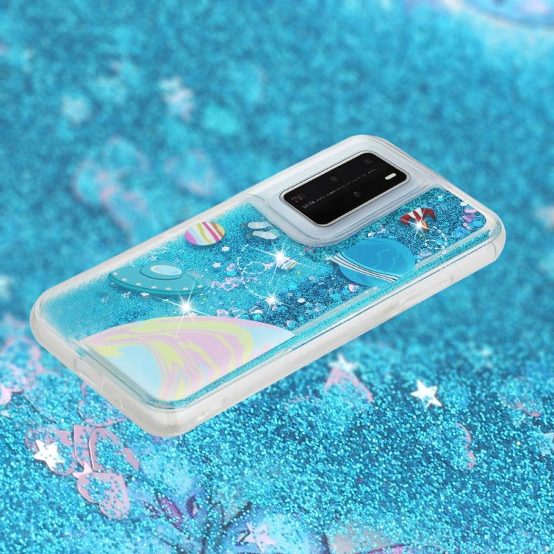 Deksel Huawei P40 Pro Glitterplass Anti-fall