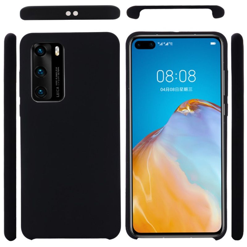 Deksel Huawei P40 Pro Gul Premium Flytende Silikon Beskyttelse