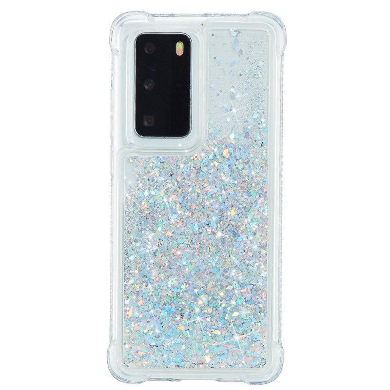 Deksel Huawei P40 Pro Magenta Lystglitter