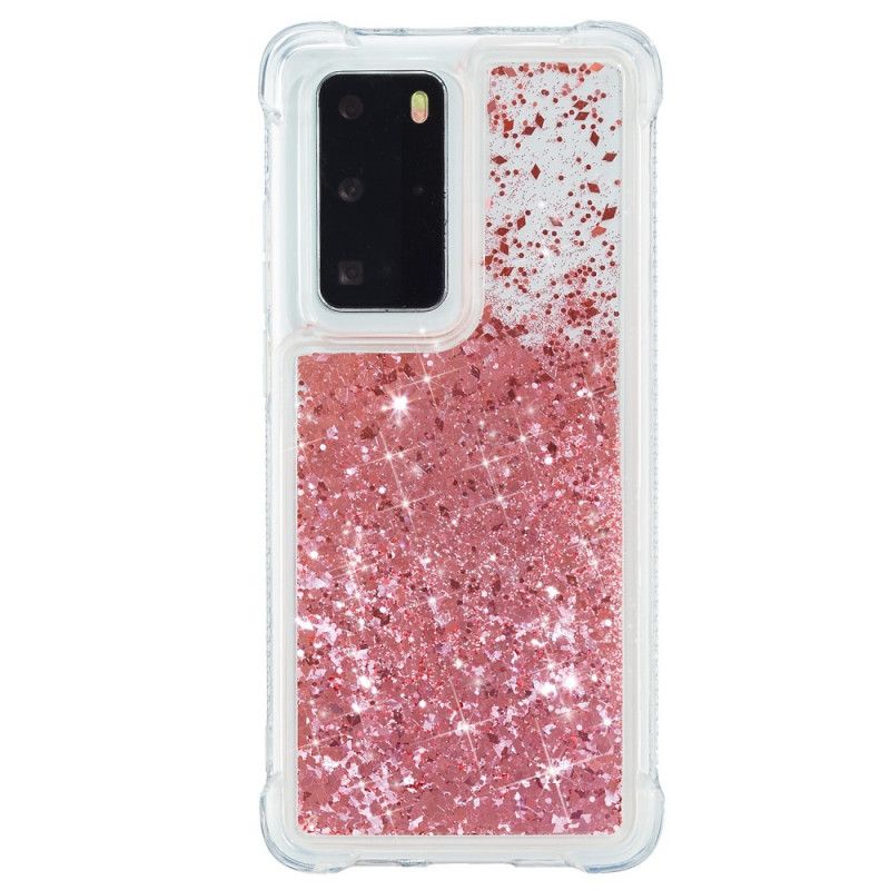 Deksel Huawei P40 Pro Magenta Lystglitter