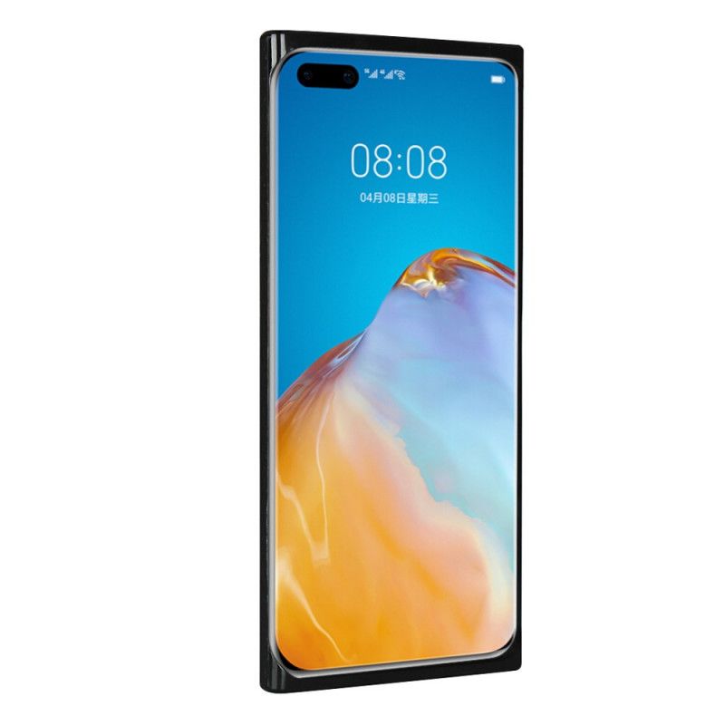 Deksel Huawei P40 Pro Svart Ekte Litchi Med Stropp